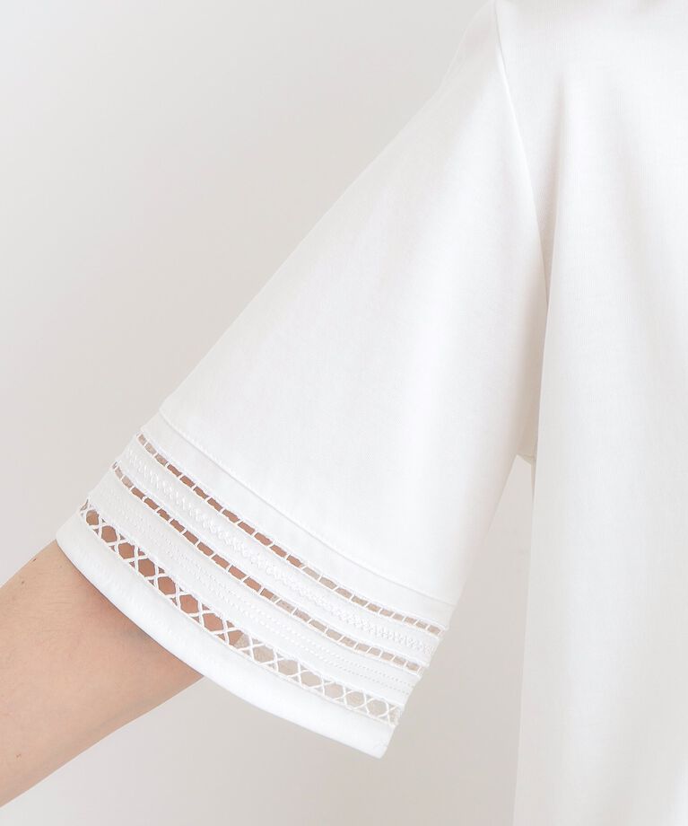 grove「【洗える・接触冷感・UV】袖刺繍デザインTシャツ」|Tシャツ・カットソー|
