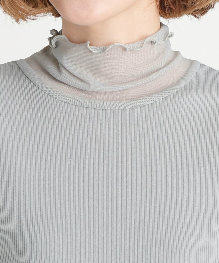 grove「シアー切替ハイネックプルオーバー」|Tシャツ・カットソー|