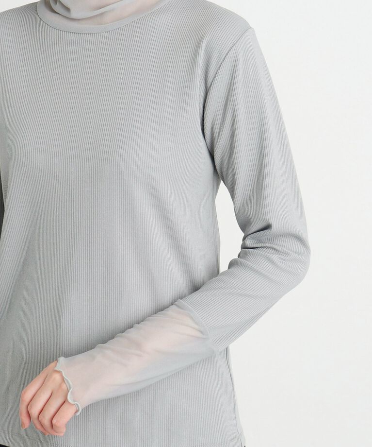 grove「シアー切替ハイネックプルオーバー」|Tシャツ・カットソー|