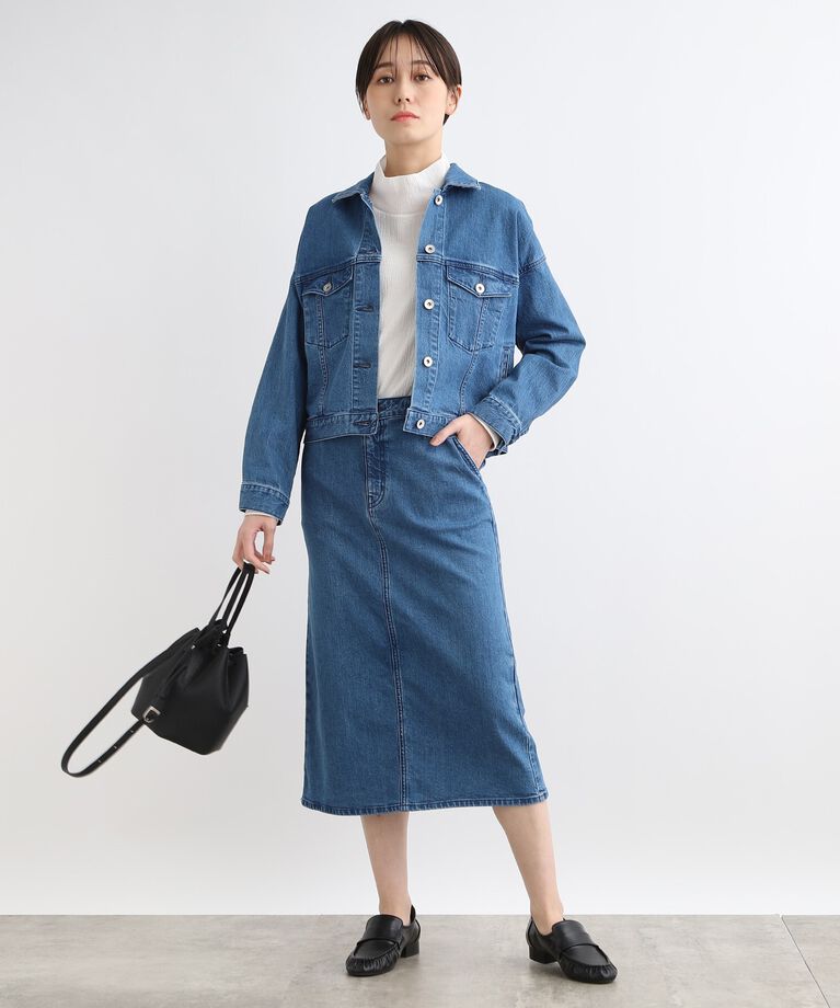 INDIVI「【トレンド！／ストレッチ／SETUP可能】ベーシックデニムジャケット」|デニムジャケット|