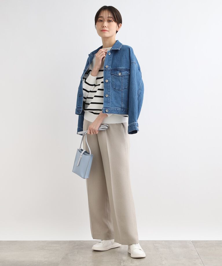 INDIVI「【トレンド！／ストレッチ／SETUP可能】ベーシックデニムジャケット」|デニムジャケット|