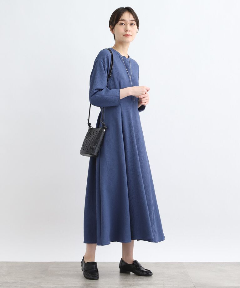 INDIVI「【洗える／SETUP可能／後ろゴム】フィット＆フレアワンピース」|ワンピース|