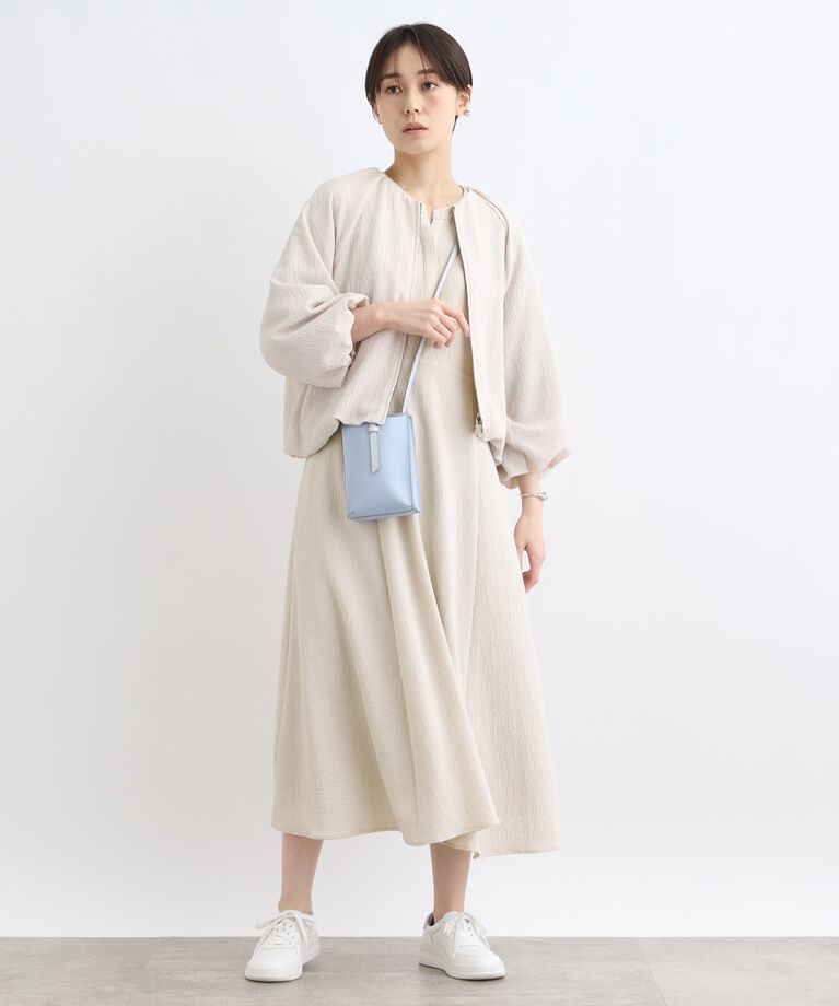 INDIVI「【洗える／SETUP可能／後ろゴム】フィット＆フレアワンピース」|ワンピース|