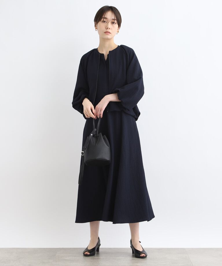 INDIVI「【洗える／SETUP可能／後ろゴム】フィット＆フレアワンピース」|ワンピース|