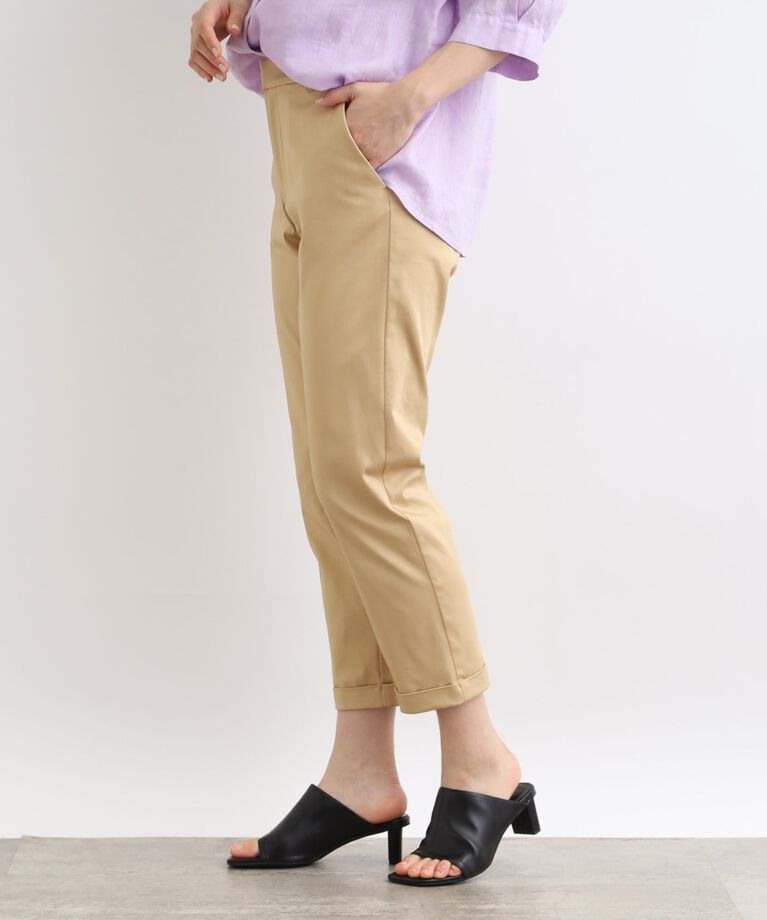 INDIVI「【洗える／ウエストゴム】ハイストレッチ クロップドパンツ」|その他|