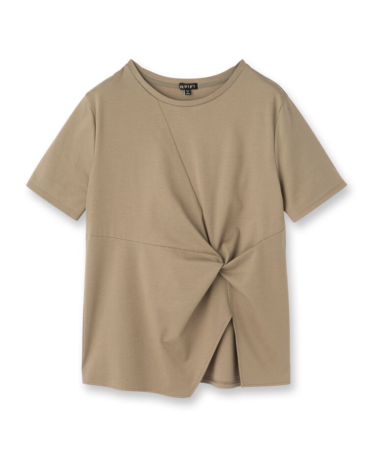 INDIVI「春SALE！【洗える】ねじりデザインTシャツ」|Tシャツ・カットソー|