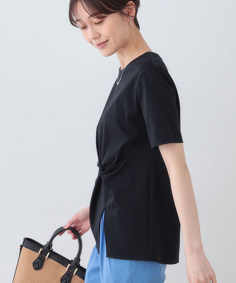 INDIVI「春SALE！【洗える】ねじりデザインTシャツ」|Tシャツ・カットソー|