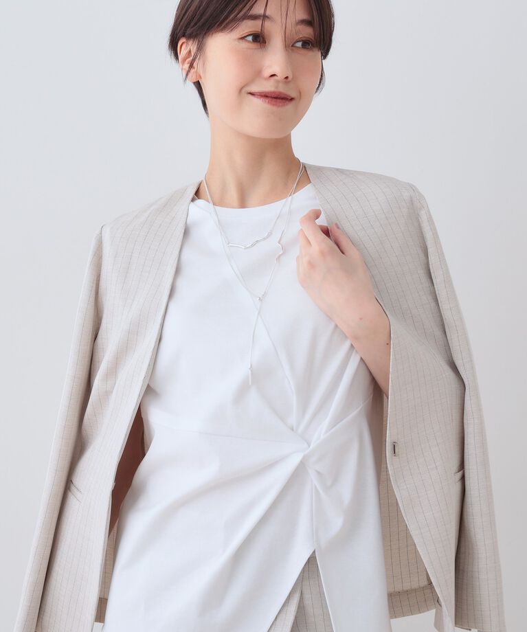 INDIVI「春SALE！【洗える】ねじりデザインTシャツ」|Tシャツ・カットソー|