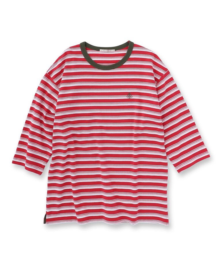 40CARATS&525「【Sサイズ～】ボーダー7分袖プルオーバージャージ」|Tシャツ・カットソー|