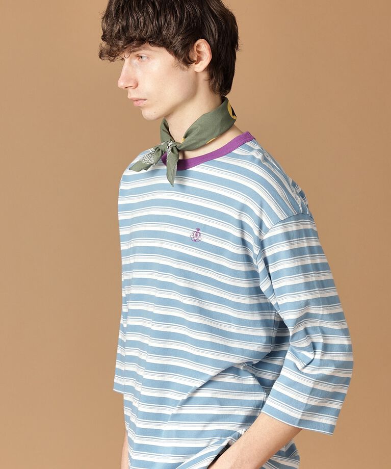 40CARATS&525「【Sサイズ～】ボーダー7分袖プルオーバージャージ」|Tシャツ・カットソー|