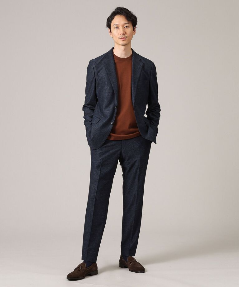 TAKEO KIKUCHI「【限定展開】先染めメランジ スラックス（セットアップ対応）」|その他|
