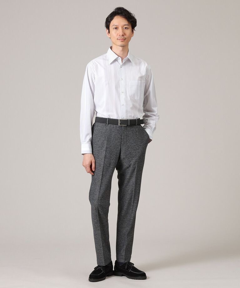 TAKEO KIKUCHI「【限定展開】先染めメランジ スラックス（セットアップ対応）」|その他|