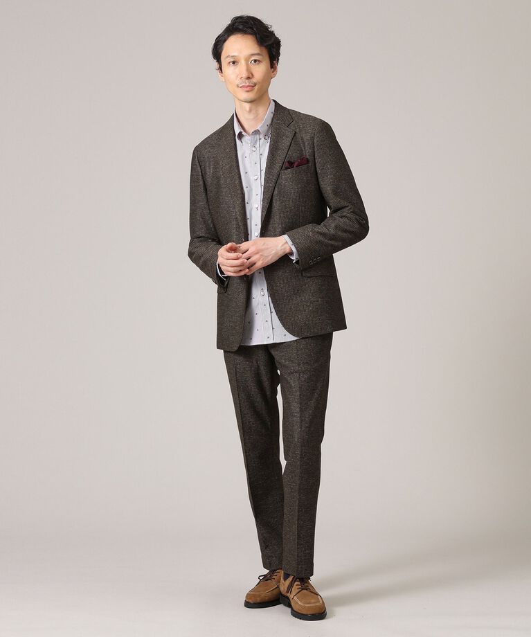 TAKEO KIKUCHI「【限定展開】先染めメランジ スラックス（セットアップ対応）」|その他|