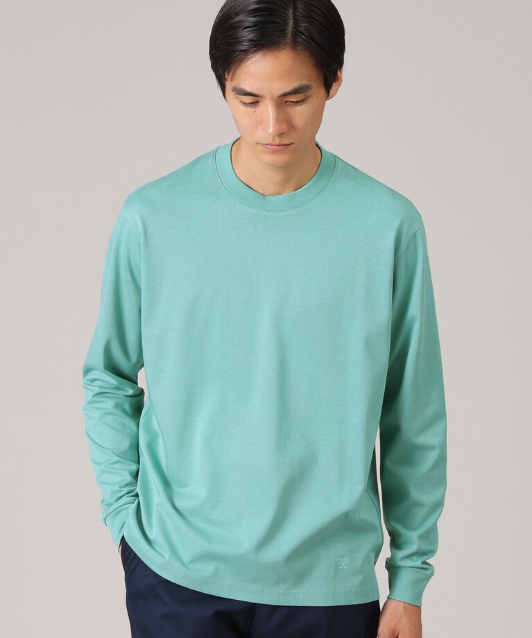 TAKEO KIKUCHI「【抗菌防臭/ジャケット対応】テーラード 長袖Tシャツ」|Tシャツ・カットソー|オリーブグリーン(0