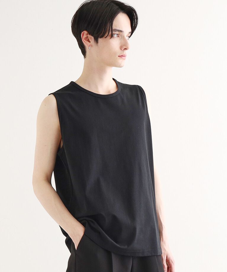 tk.TAKEO KIKUCHI「【接触冷感／UVカット／抗菌】フレンドリークールノースリーブカットソー」|Tシャツ・カットソー|