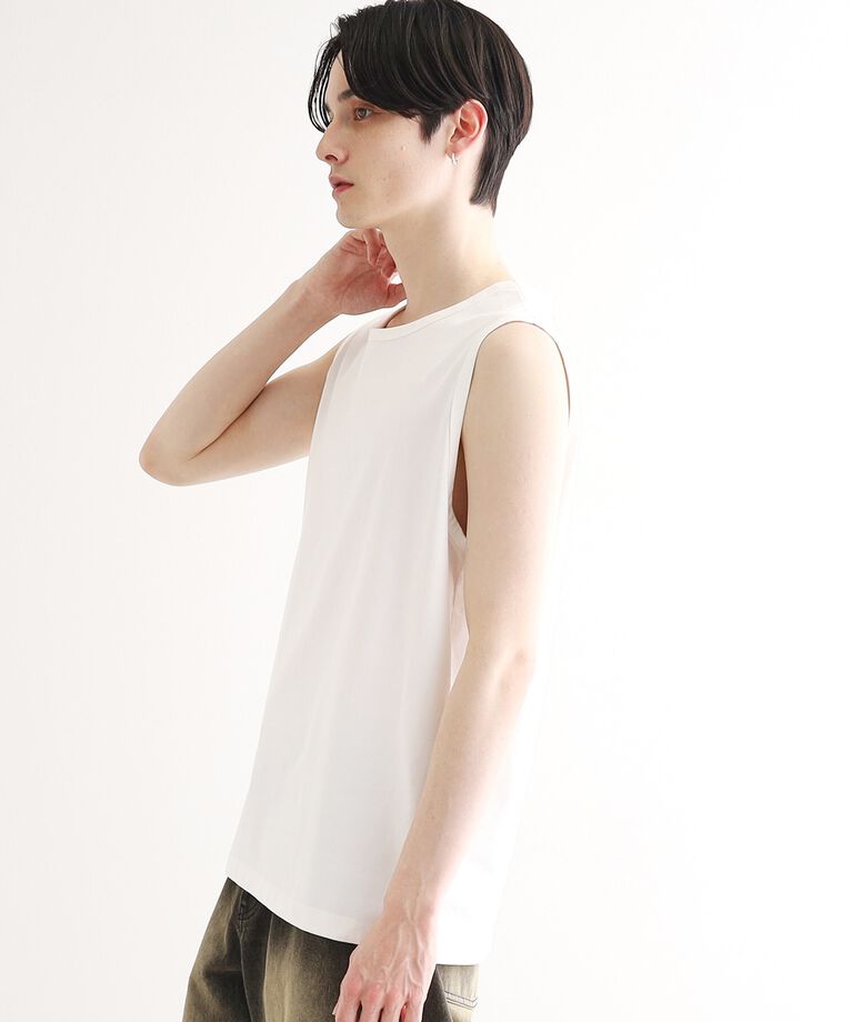 tk.TAKEO KIKUCHI「【接触冷感／UVカット／抗菌】フレンドリークールノースリーブカットソー」|Tシャツ・カットソー|