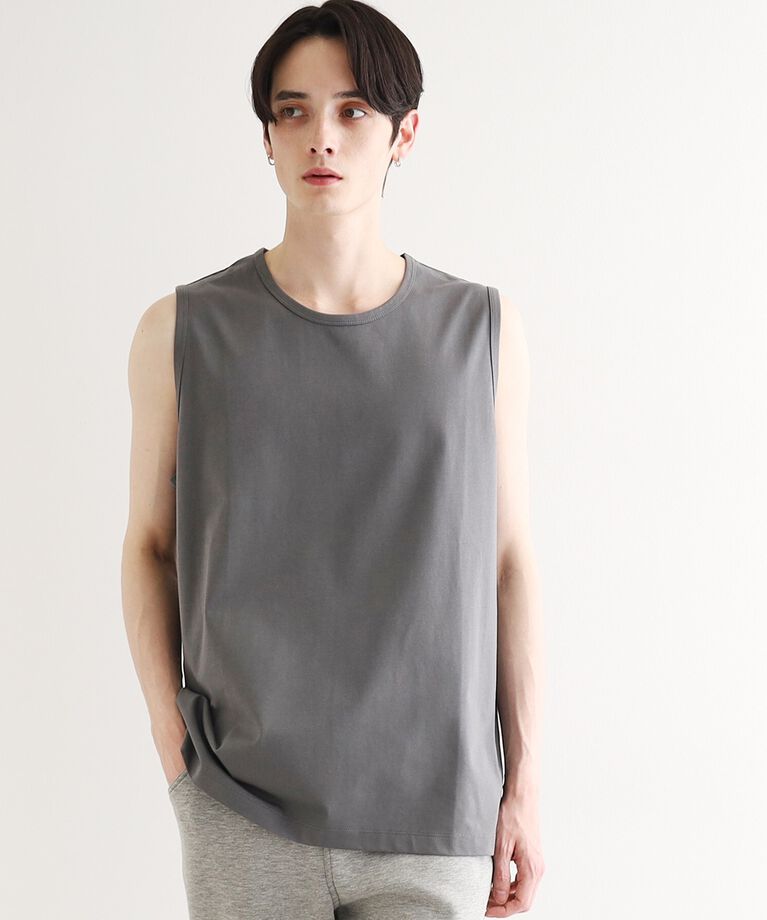 tk.TAKEO KIKUCHI「【接触冷感／UVカット／抗菌】フレンドリークールノースリーブカットソー」|Tシャツ・カットソー|