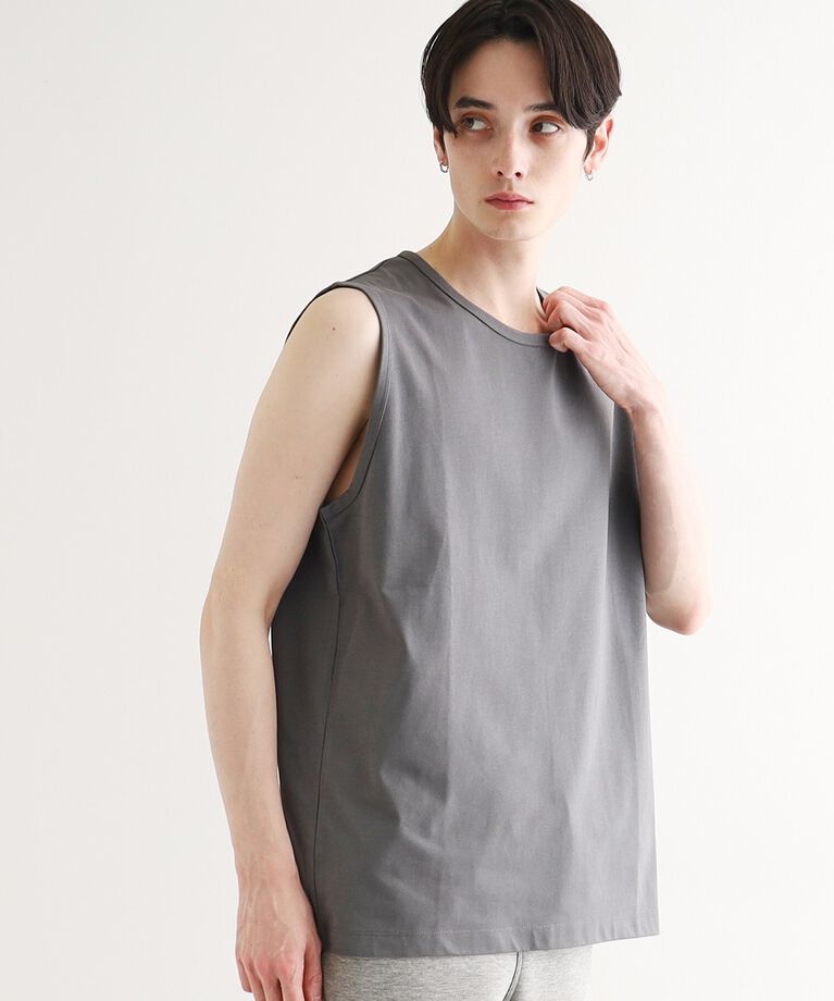tk.TAKEO KIKUCHI「【接触冷感／UVカット／抗菌】フレンドリークールノースリーブカットソー」|Tシャツ・カットソー|