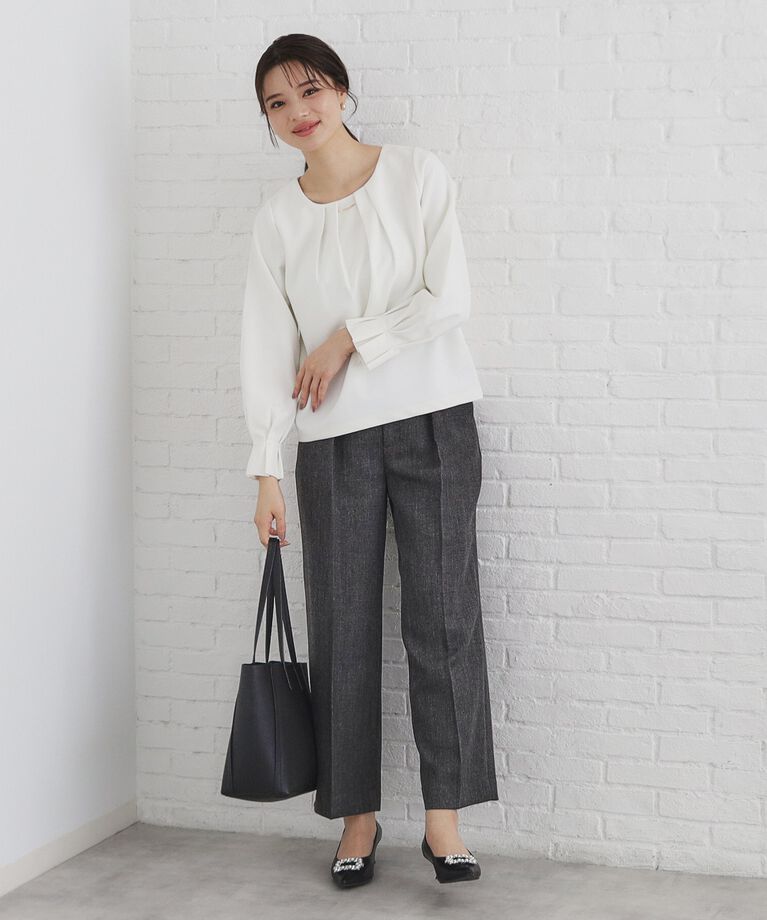 index「キャンディースリーブタックトップス【洗濯機洗い可/抗ピル/防シワ/ストレッチ】」|Tシャツ・カットソー|