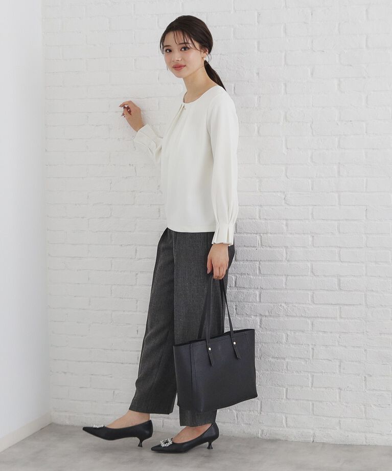 index「キャンディースリーブタックトップス【洗濯機洗い可/抗ピル/防シワ/ストレッチ】」|Tシャツ・カットソー|