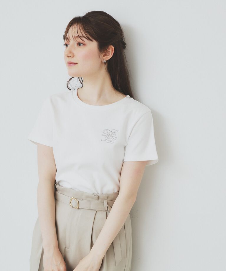 index「エンブレム刺繍Tシャツ【UV/接触冷感/洗濯機洗い可】」|Tシャツ・カットソー|