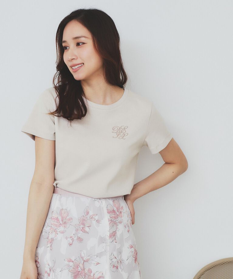 index「エンブレム刺繍Tシャツ【UV/接触冷感/洗濯機洗い可】」|Tシャツ・カットソー|