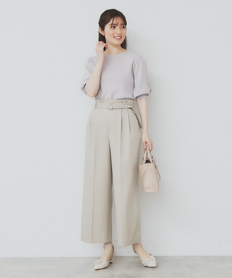 index「《6色展開/XS-LLサイズ》ドライタッチ デザインスリーブニット【洗濯機洗い可/接触冷感/抗ピル】」|ニット・セーター|