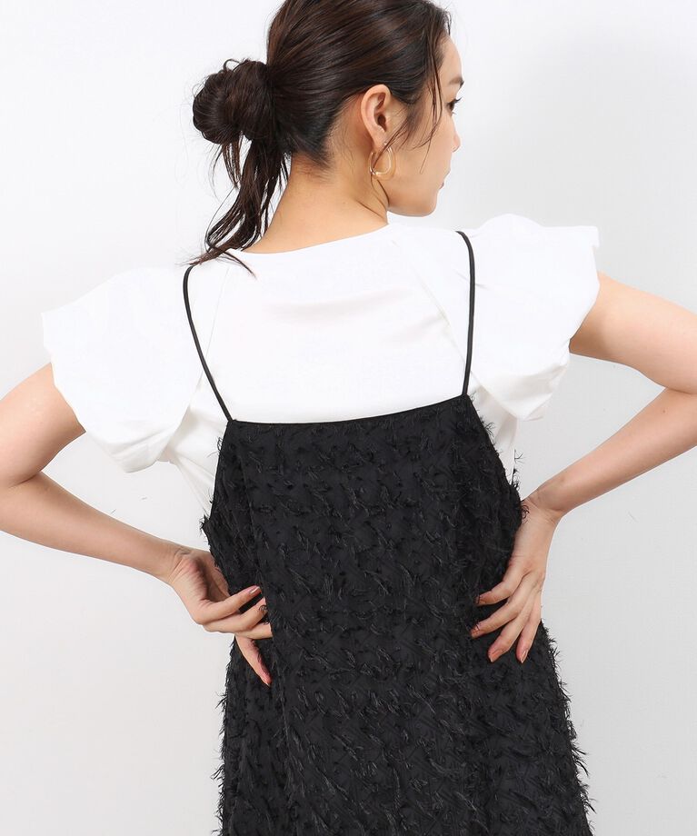 OPAQUE.CLIP「《美人百花掲載》バルーンスリーブカットソー【洗濯機洗い可】」|Tシャツ・カットソー|
