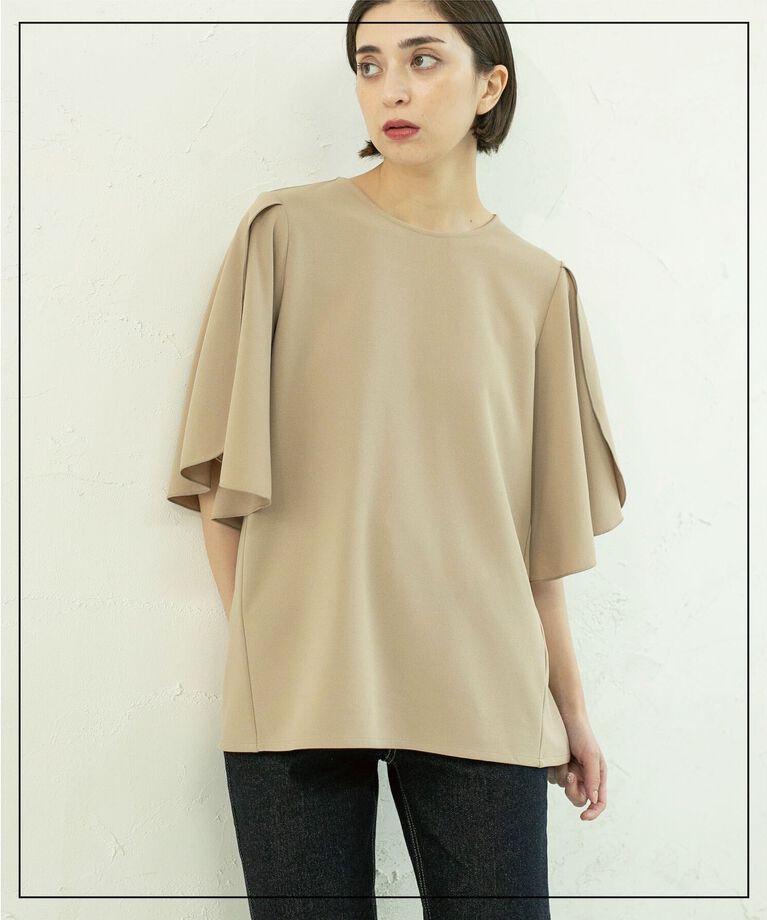 OPAQUE.CLIP「UV チューリップスリーブトップス【吸水速乾/洗濯機洗い可】」|Tシャツ・カットソー|