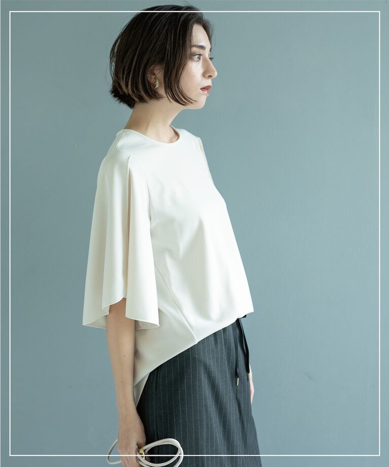 OPAQUE.CLIP「UV チューリップスリーブトップス【吸水速乾/洗濯機洗い可】」|Tシャツ・カットソー|