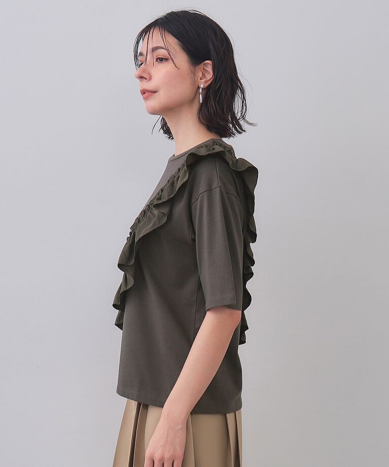 OPAQUE.CLIP「フリルドッキングカットソー【洗濯機洗い可】」|Tシャツ・カットソー|