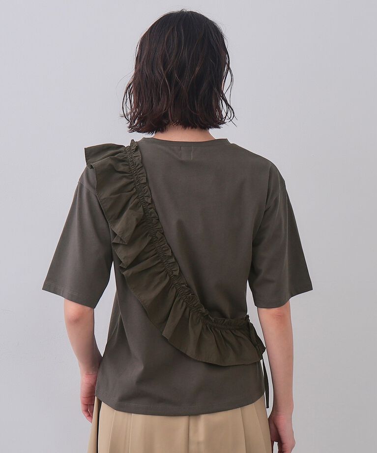 OPAQUE.CLIP「フリルドッキングカットソー【洗濯機洗い可】」|Tシャツ・カットソー|