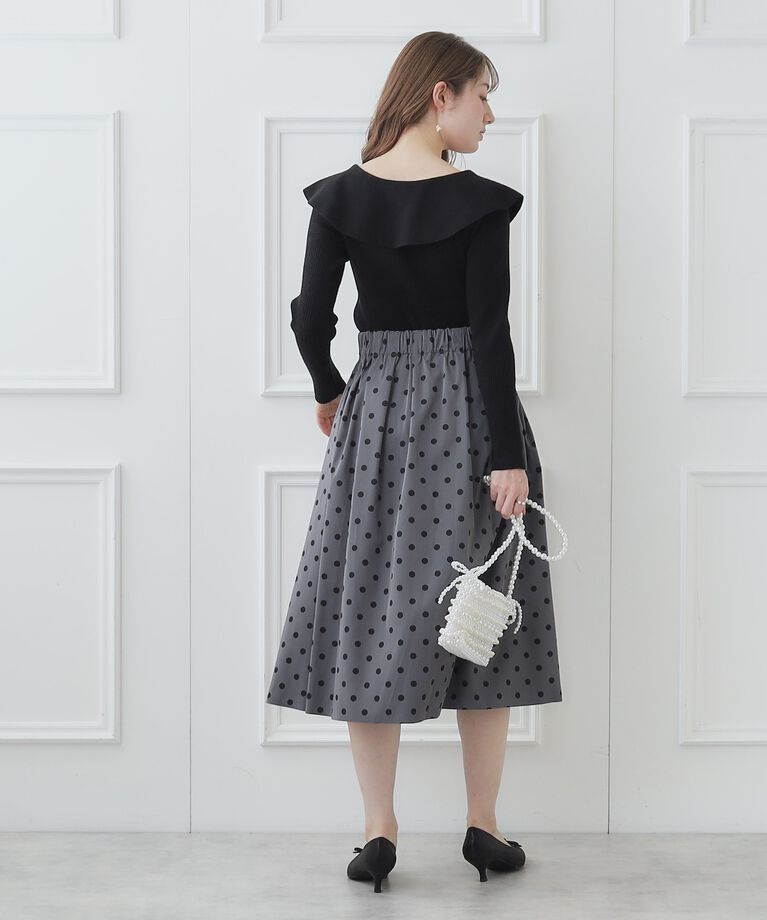 Couture broach「【2024春新作】【前後2WAY】ビッグカラーニット」|ニット・セーター|