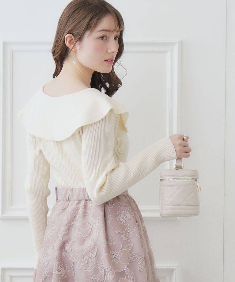 Couture broach「【2024春新作】【前後2WAY】ビッグカラーニット」|ニット・セーター|