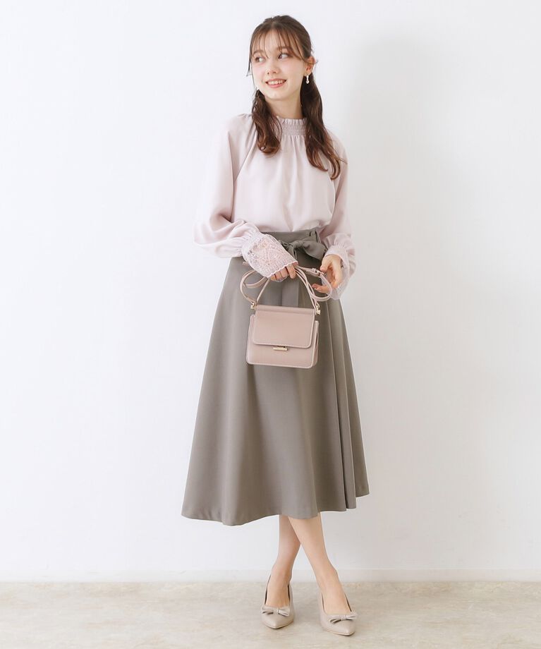Couture broach「【きれいめ・美脚効果・通勤】ネオシャンブルラップ風スカート」|スカート|
