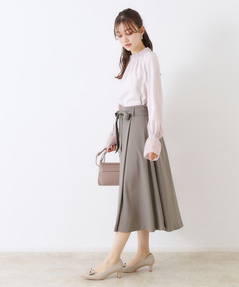 Couture broach「【きれいめ・美脚効果・通勤】ネオシャンブルラップ風スカート」|スカート|