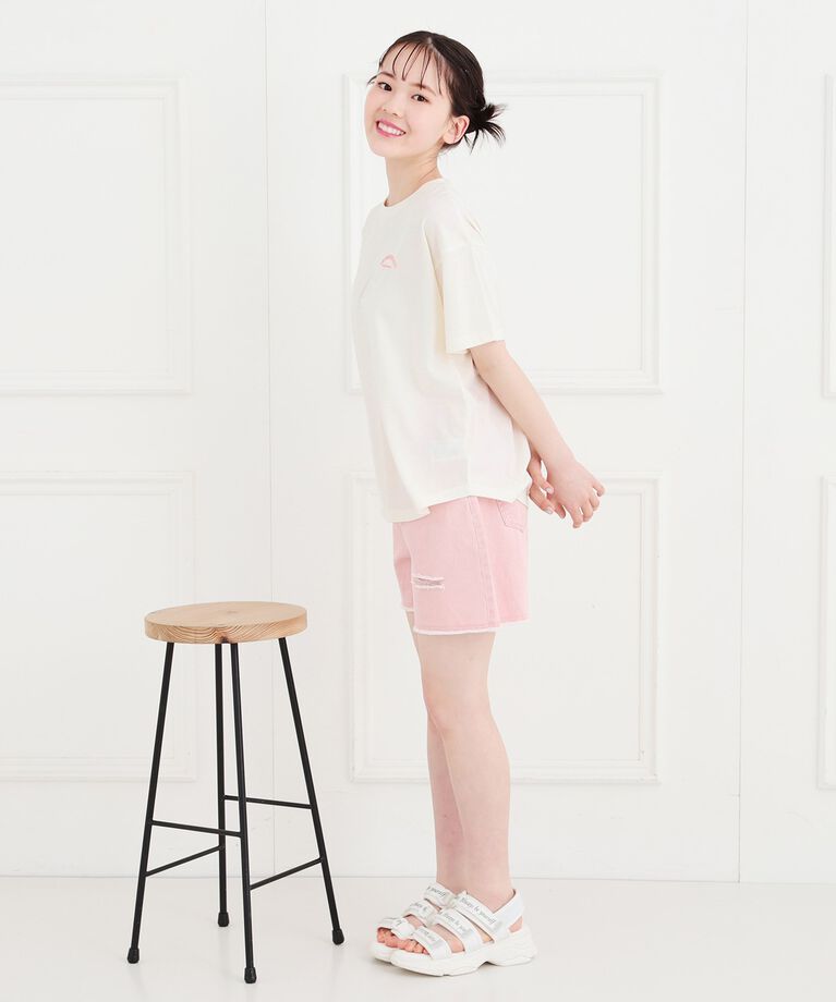 PINK-latte「接触冷感くまちゃんTシャツ」|Tシャツ・カットソー|