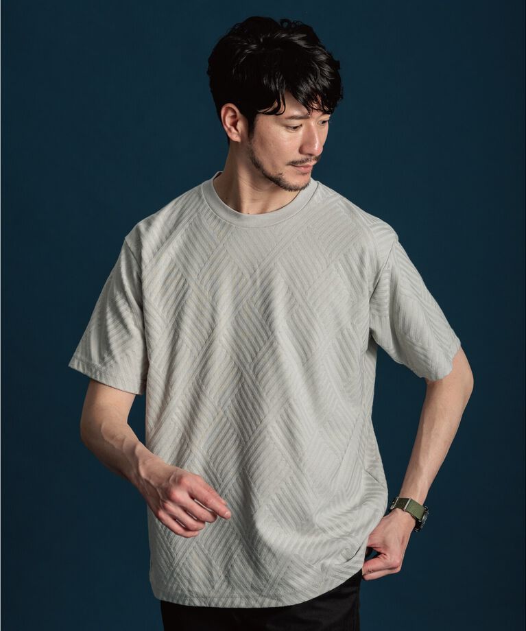 THE SHOP TK「【ご好評につき再入荷！】リンクスジャカード半袖Tシャツ」|Tシャツ・カットソー|