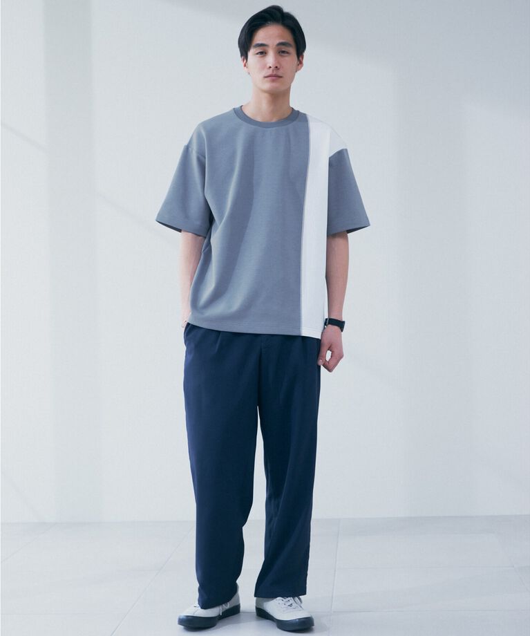THE SHOP TK「フェザーダンボール切替えTシャツ」|Tシャツ・カットソー|