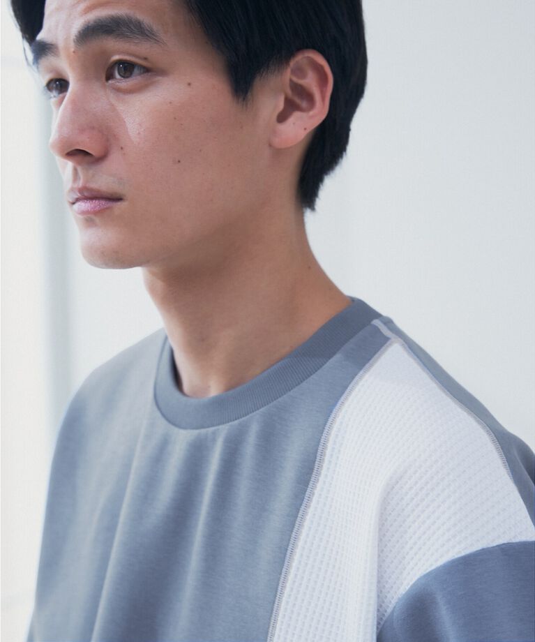 THE SHOP TK「フェザーダンボール切替えTシャツ」|Tシャツ・カットソー|