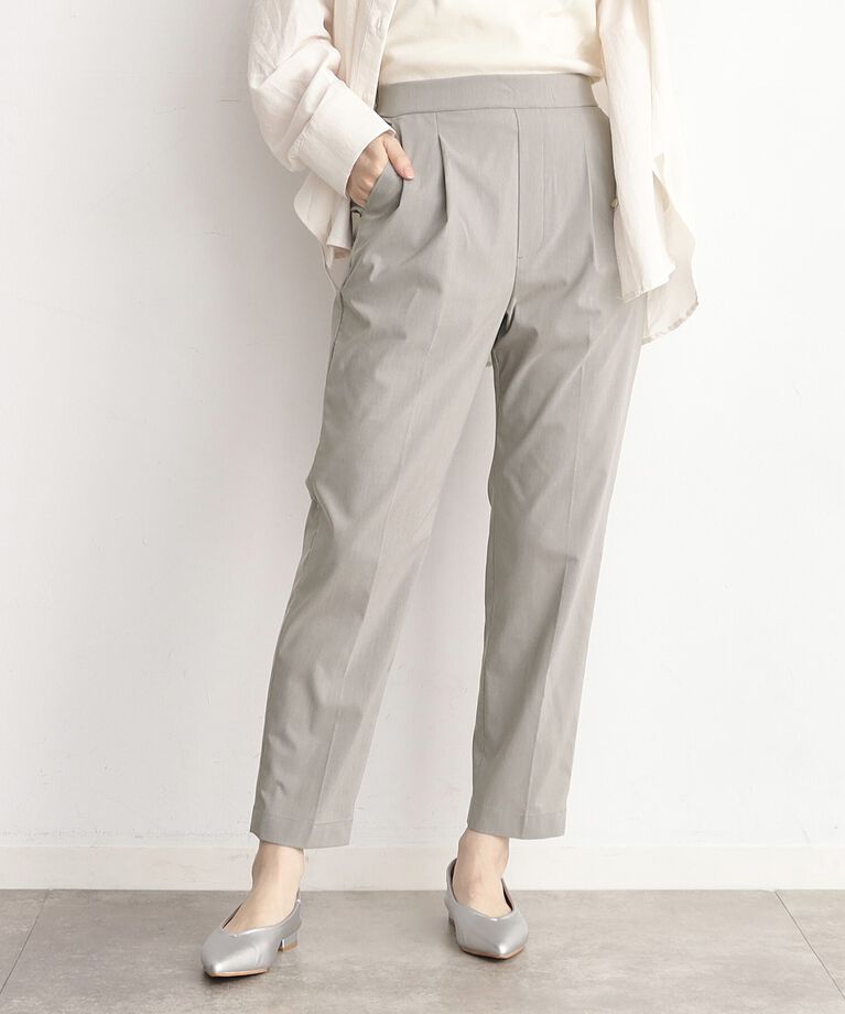 THE SHOP TK「【薄くて軽い！/接触冷感/洗える】美脚ストレッチテーパードパンツ」|その他|グレー(012)