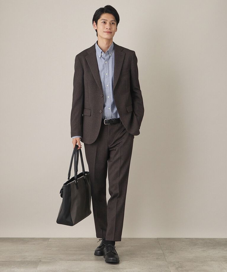 THE SHOP TK「AVANTウーリーヘリンボンスラックス【セットアップ可/ビジネス対応/洗える/ストレッチ素材/シワに」|その他|