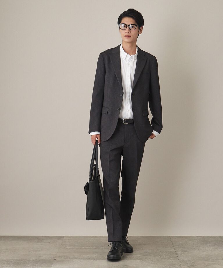 THE SHOP TK「AVANTウーリーヘリンボンスラックス【セットアップ可/ビジネス対応/洗える/ストレッチ素材/シワに」|その他|