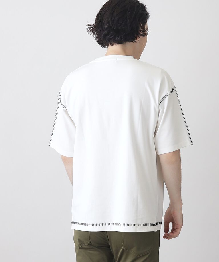 THE SHOP TK「冷感ポンチステッチTシャツ 接触冷感／リラックスシルエット」|Tシャツ・カットソー|