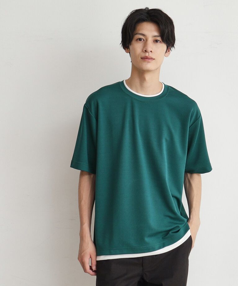 THE SHOP TK「アムンゼンフェイクプルオーバー」|Tシャツ・カットソー|グリーン(022)
