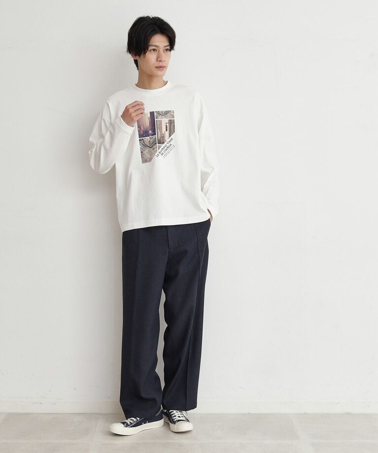 THE SHOP TK「【6色展開】Parisフォト／ロゴ長袖Tシャツ」|Tシャツ・カットソー|