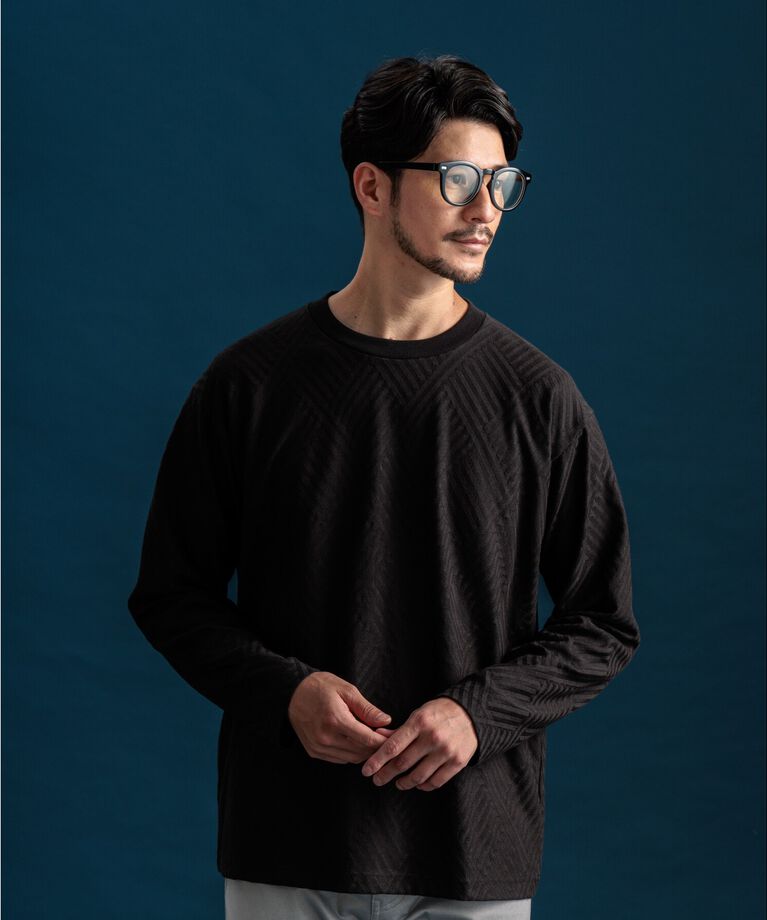 THE SHOP TK「リンクスジャカード長袖Ｔシャツ」|Tシャツ・カットソー|