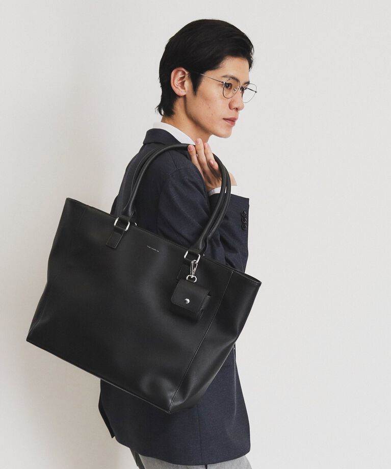 THE SHOP TK「【A4サイズ／ビジネスでも使える】合皮トートバッグ イヤホンケース付き」|トートバッグ|