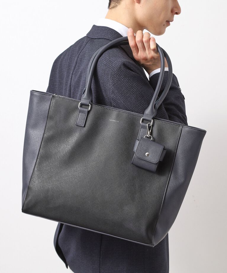THE SHOP TK「【A4サイズ／ビジネスでも使える】合皮トートバッグ イヤホンケース付き」|トートバッグ|