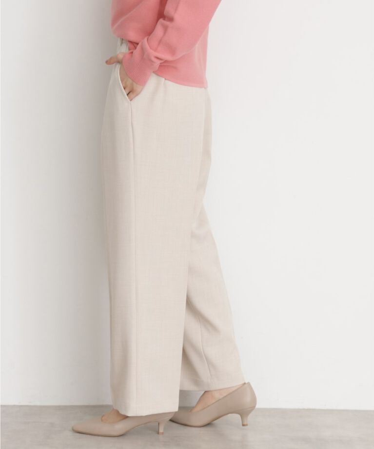 THE SHOP TK「【CAVIAN】ベーシックワイドパンツ/洗濯機OK」|その他|ライトベージュ(05